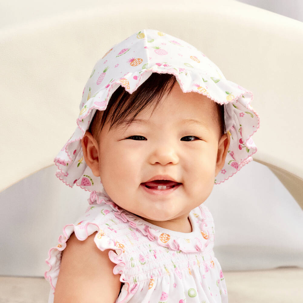 Kissy Kissy-Baby Girls Fruit Fiesta Pima Cotton Sun Hat | Childrensalon