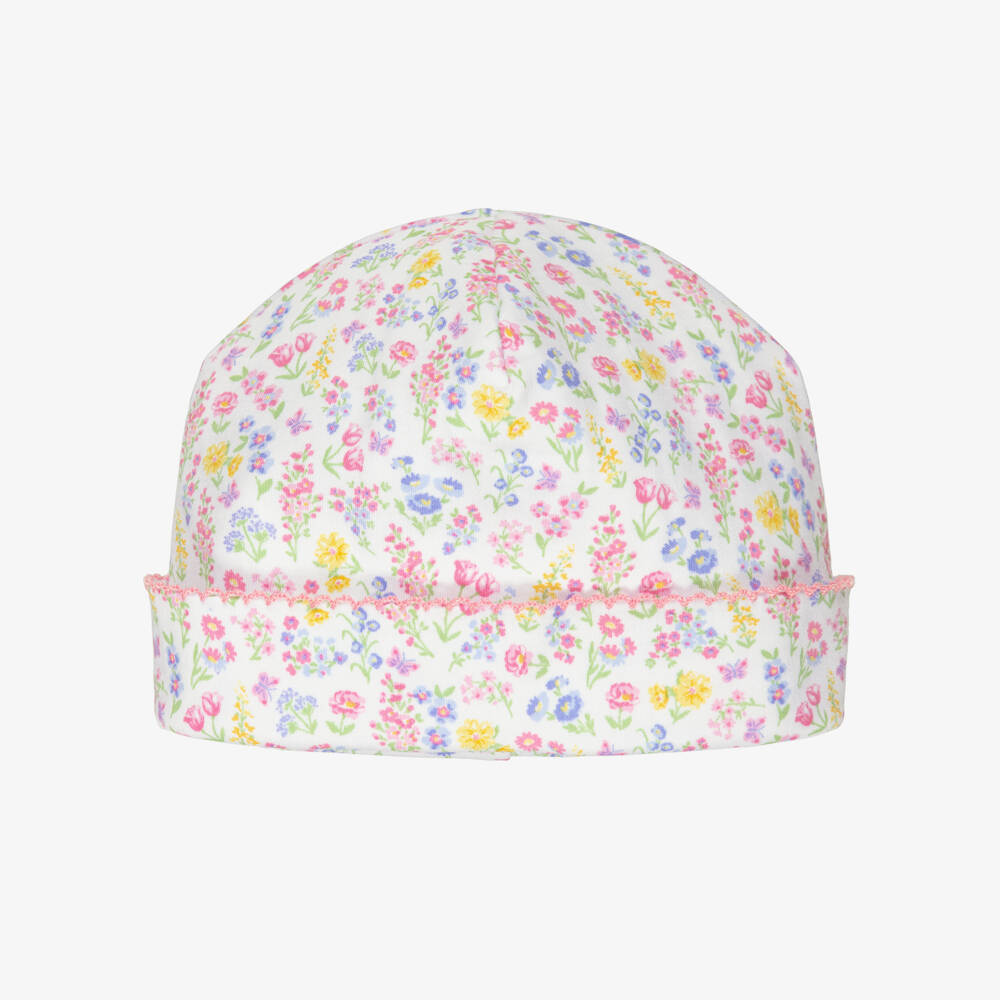 Kissy Kissy-Baby Girls Pima Cotton Pastel Gardens Hat | Childrensalon