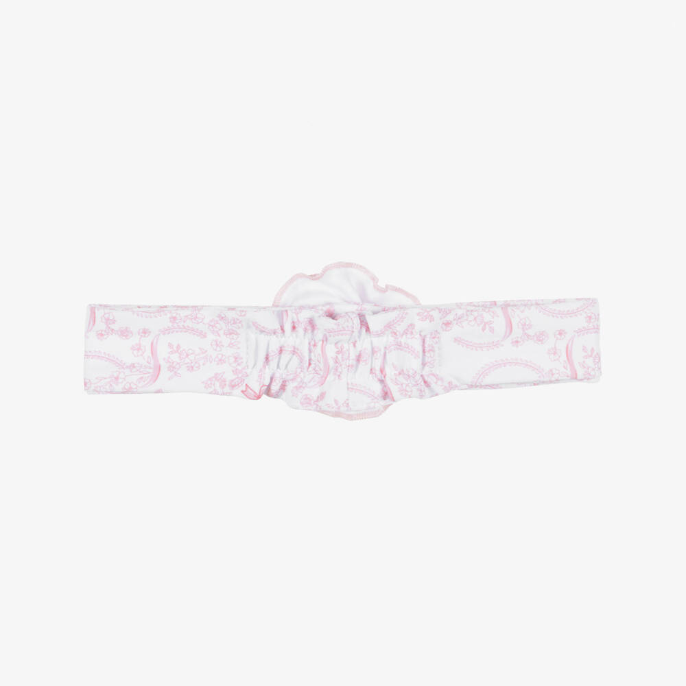 Kissy Kissy-Baby Girls Pink Blooming Bows Pima Cotton Headband | Childrensalon