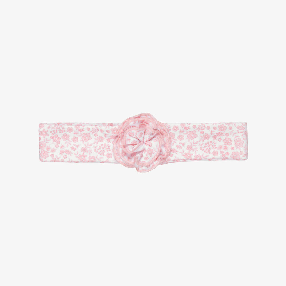 Kissy Kissy-Baby Girls Pink Fall Blooms Pima Cotton Headband | Childrensalon