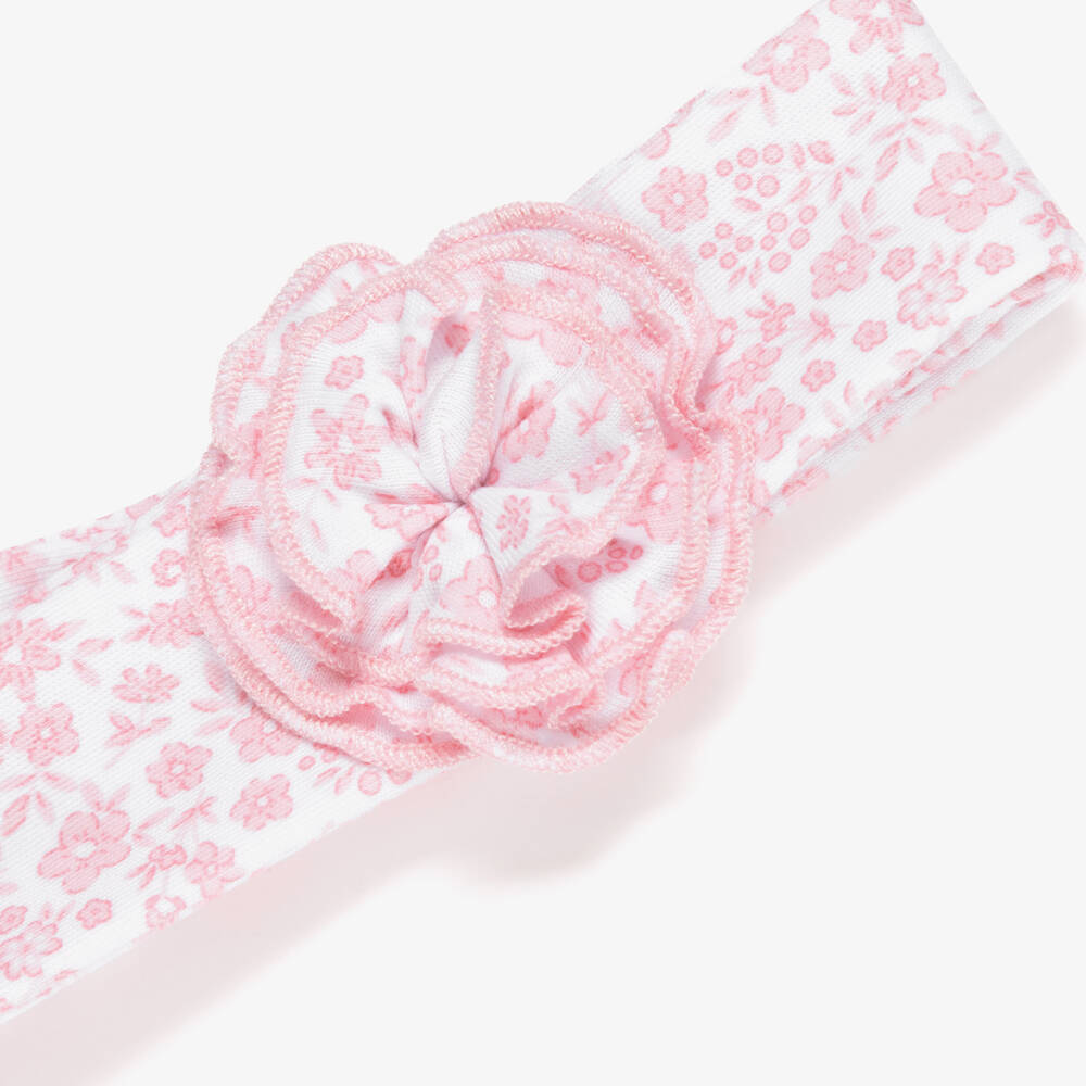Kissy Kissy-Baby Girls Pink Fall Blooms Pima Cotton Headband | Childrensalon