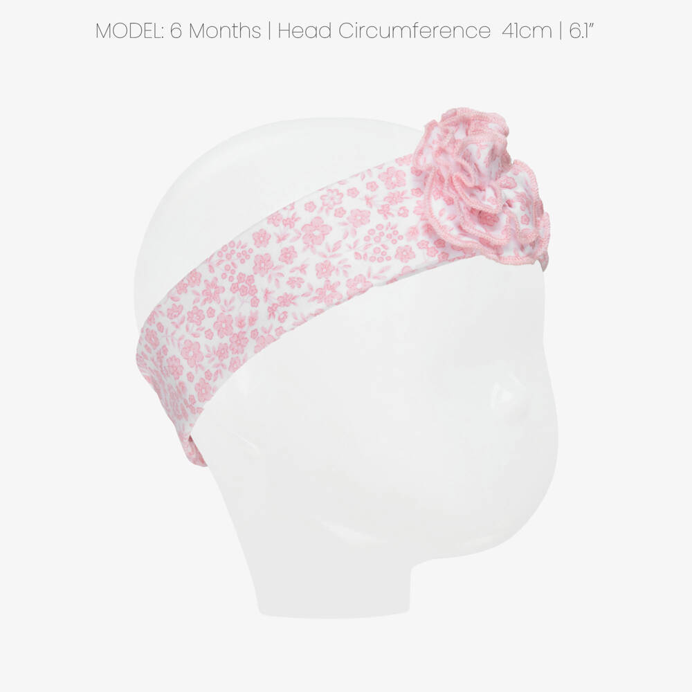 Kissy Kissy-Baby Girls Pink Fall Blooms Pima Cotton Headband | Childrensalon