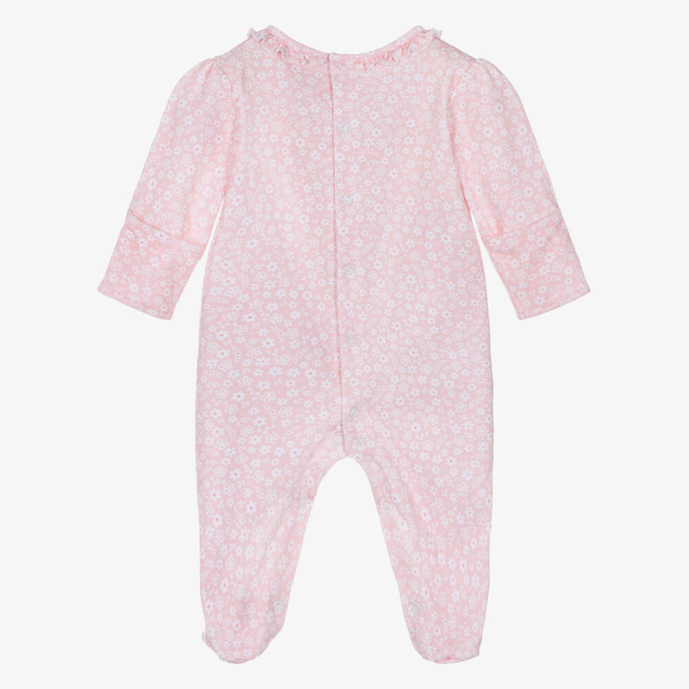 Kissy Kissy-Комбинезон розовый Fall In Bloom из хлопка Пима для малышек | Childrensalon