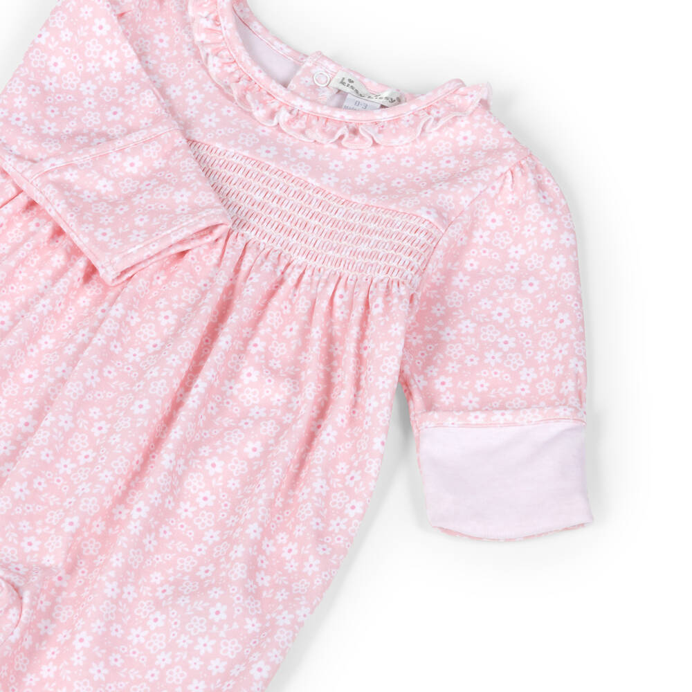 Kissy Kissy-Комбинезон розовый Fall In Bloom из хлопка Пима для малышек | Childrensalon