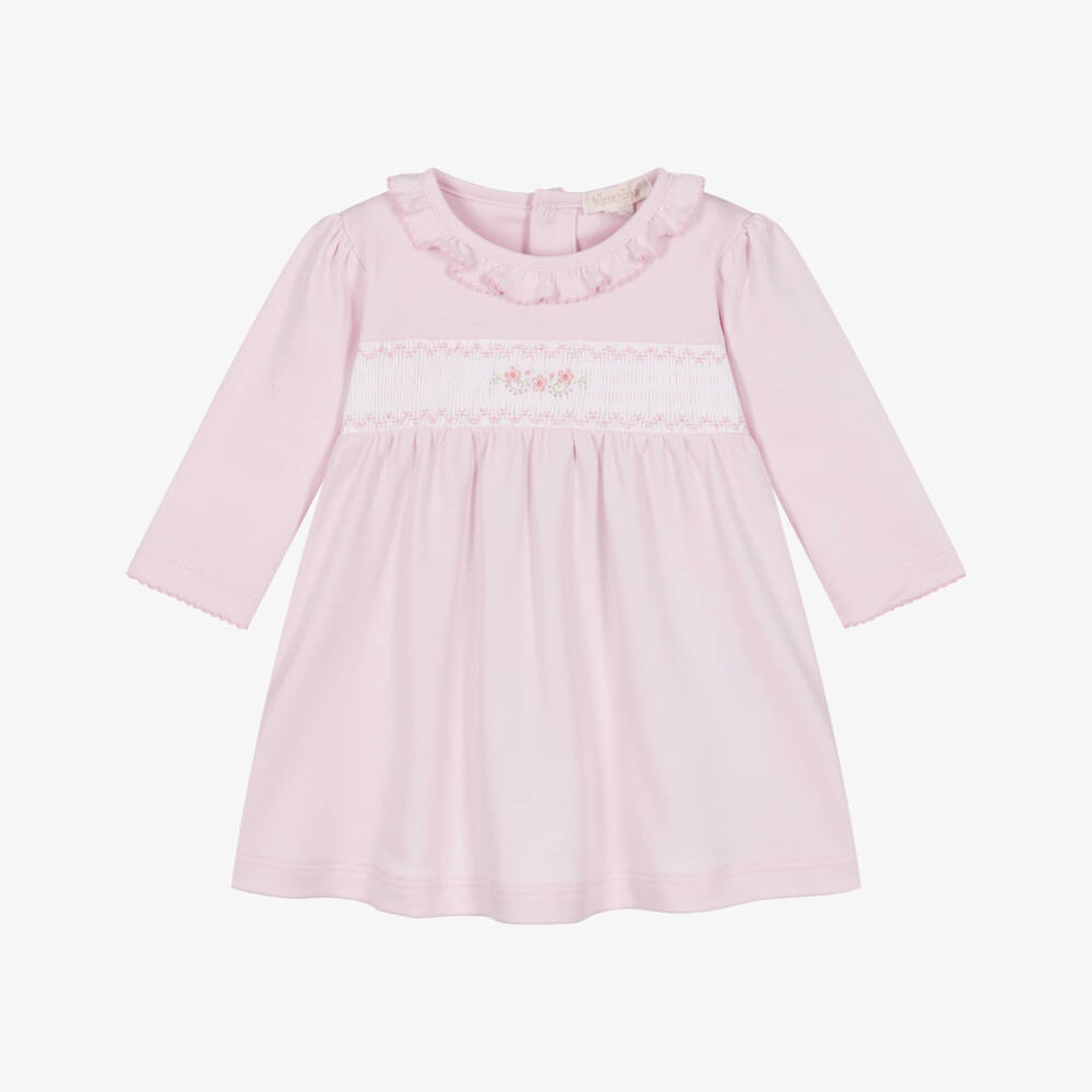 Kissy Kissy-Baby Girls Pink Fall Medley Smocked Dress | Childrensalon