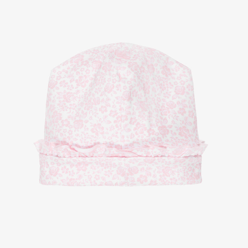 Kissy Kissy-Baby Girls Pink Floral Pima Cotton Country Gardens Hat | Childrensalon