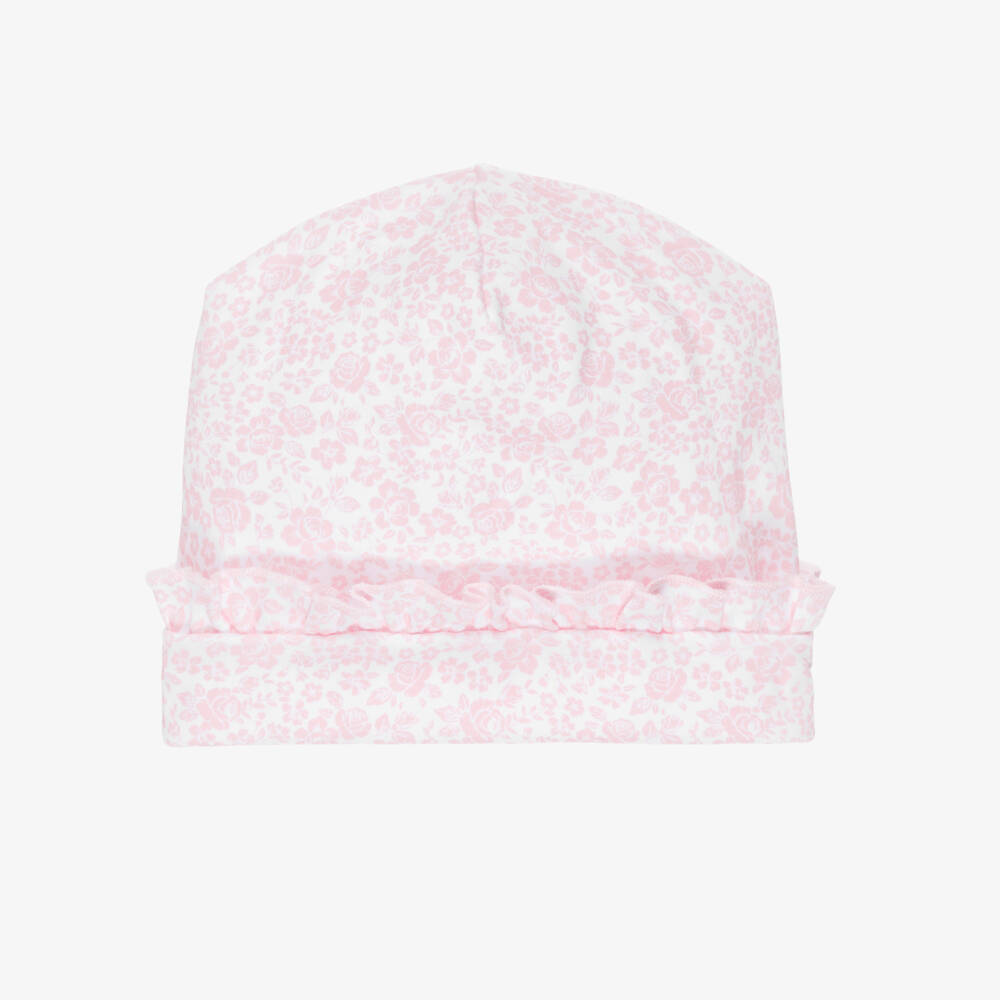 Kissy Kissy-Baby Girls Pink Floral Pima Cotton Country Gardens Hat | Childrensalon