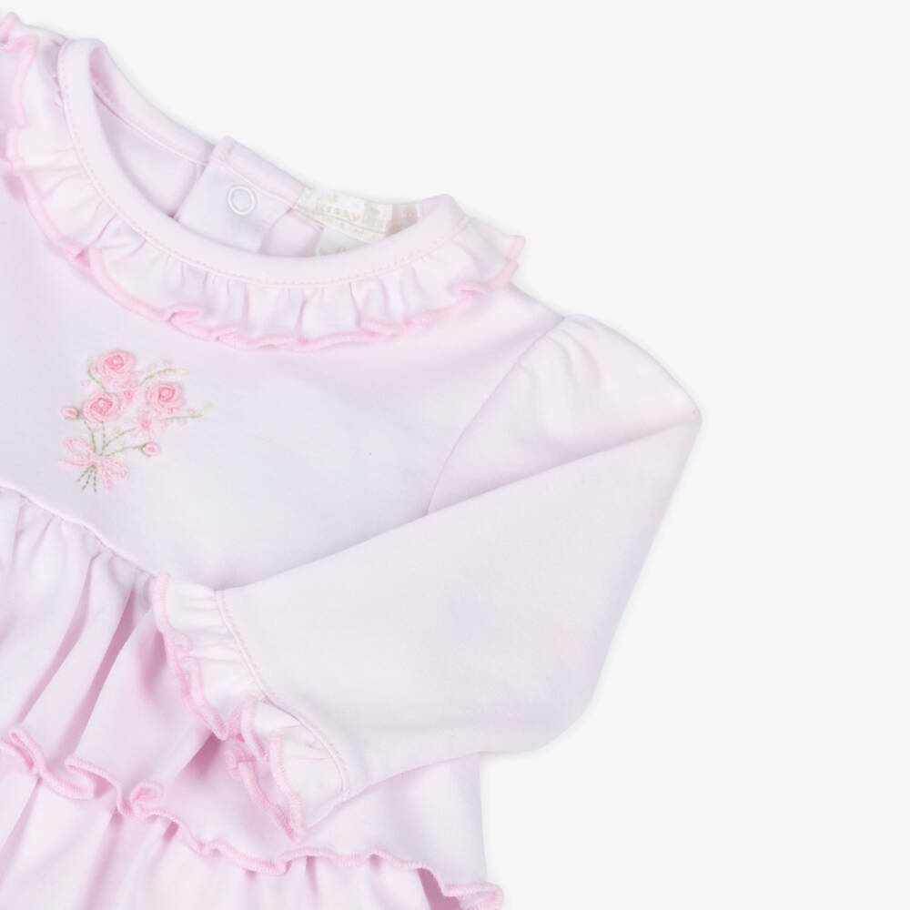 Kissy Kissy-فستان قطن بيما لون زهري للبنات الرضع | Childrensalon