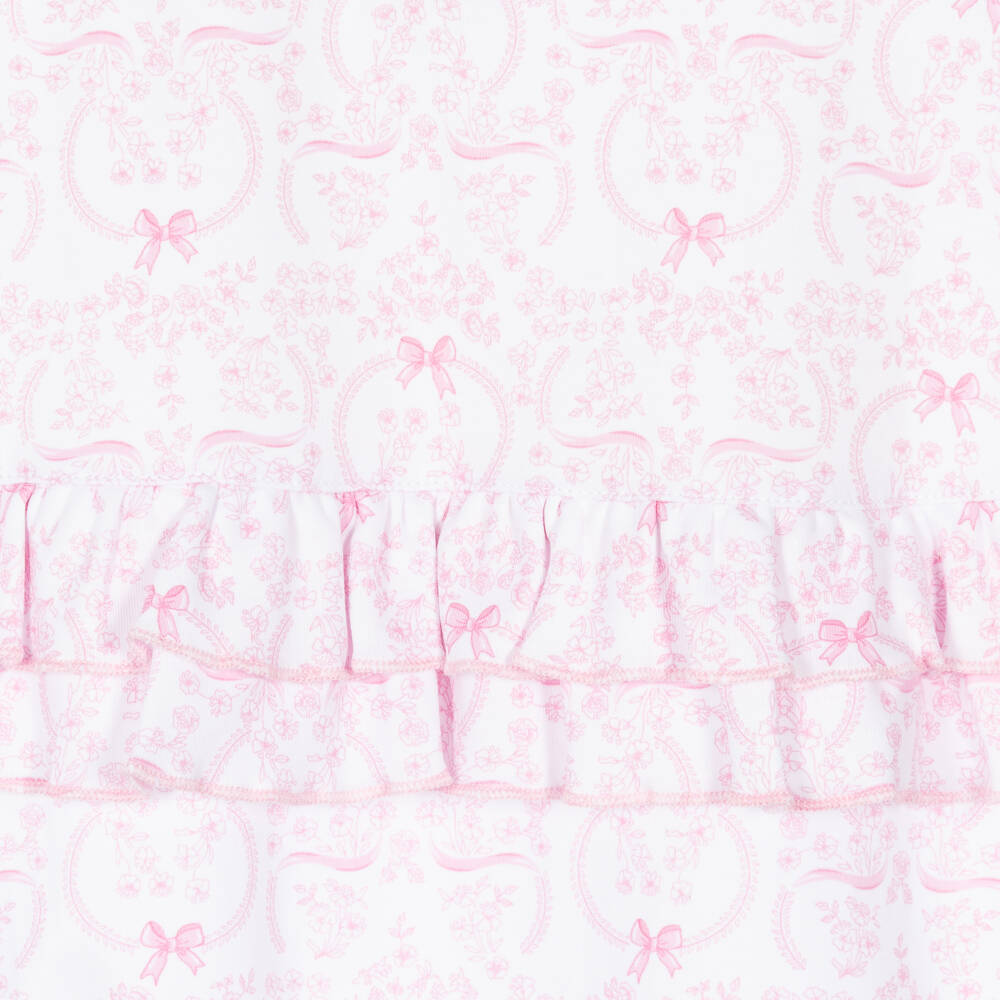 Kissy Kissy-Baby Girls Pink Pima Cotton Blooming Bows Shortie | Childrensalon