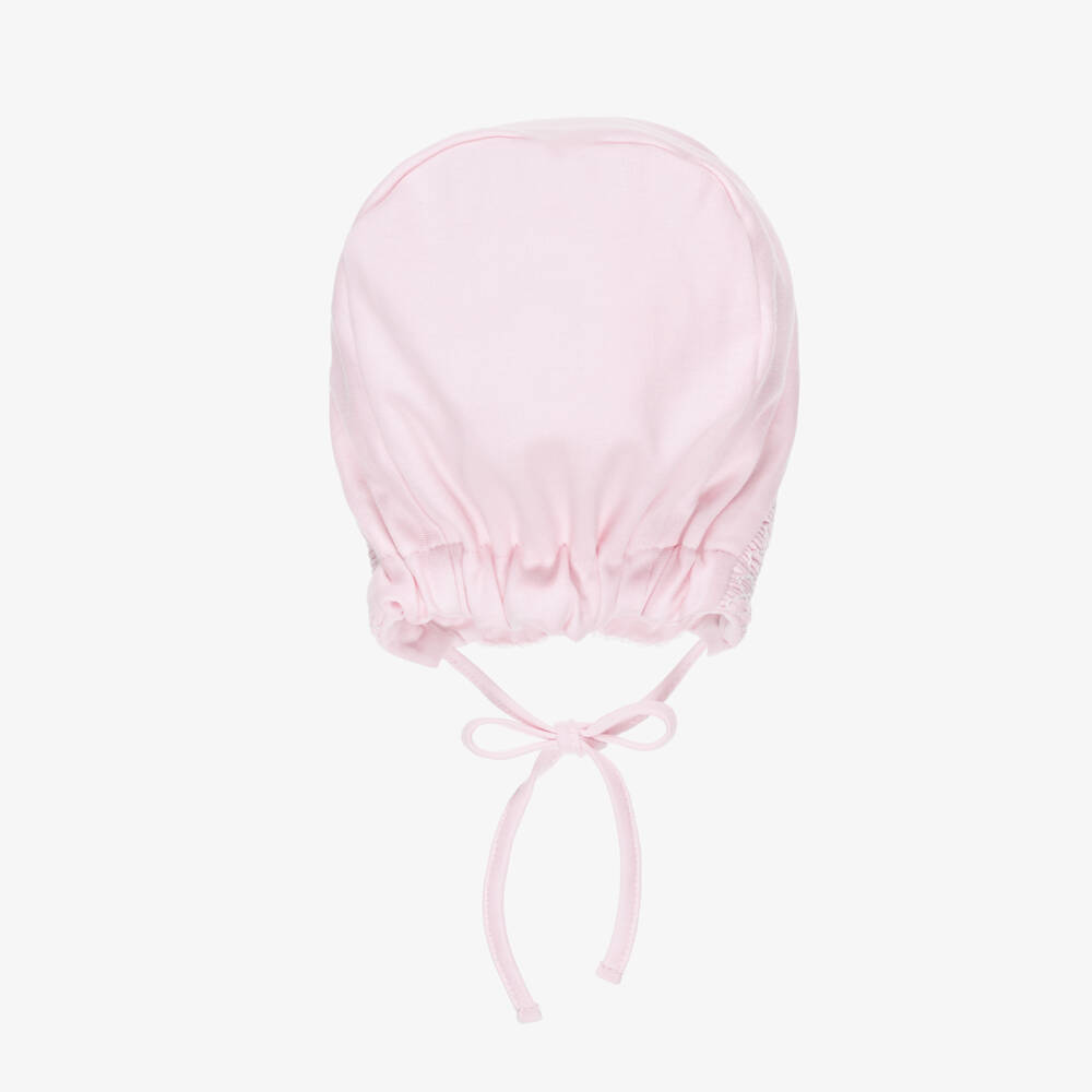 Kissy Kissy-Baby Girls Pink Pima Cotton Summer Bishop Bonnet | Childrensalon