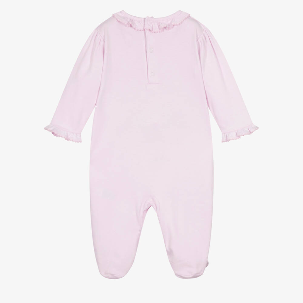 Kissy Kissy-Baby Girls Pink Smocked Fall Medley Babygrow | Childrensalon