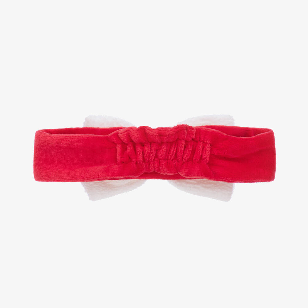Kissy Kissy-Baby Girls Red Velour Christmas Magic Headband | Childrensalon
