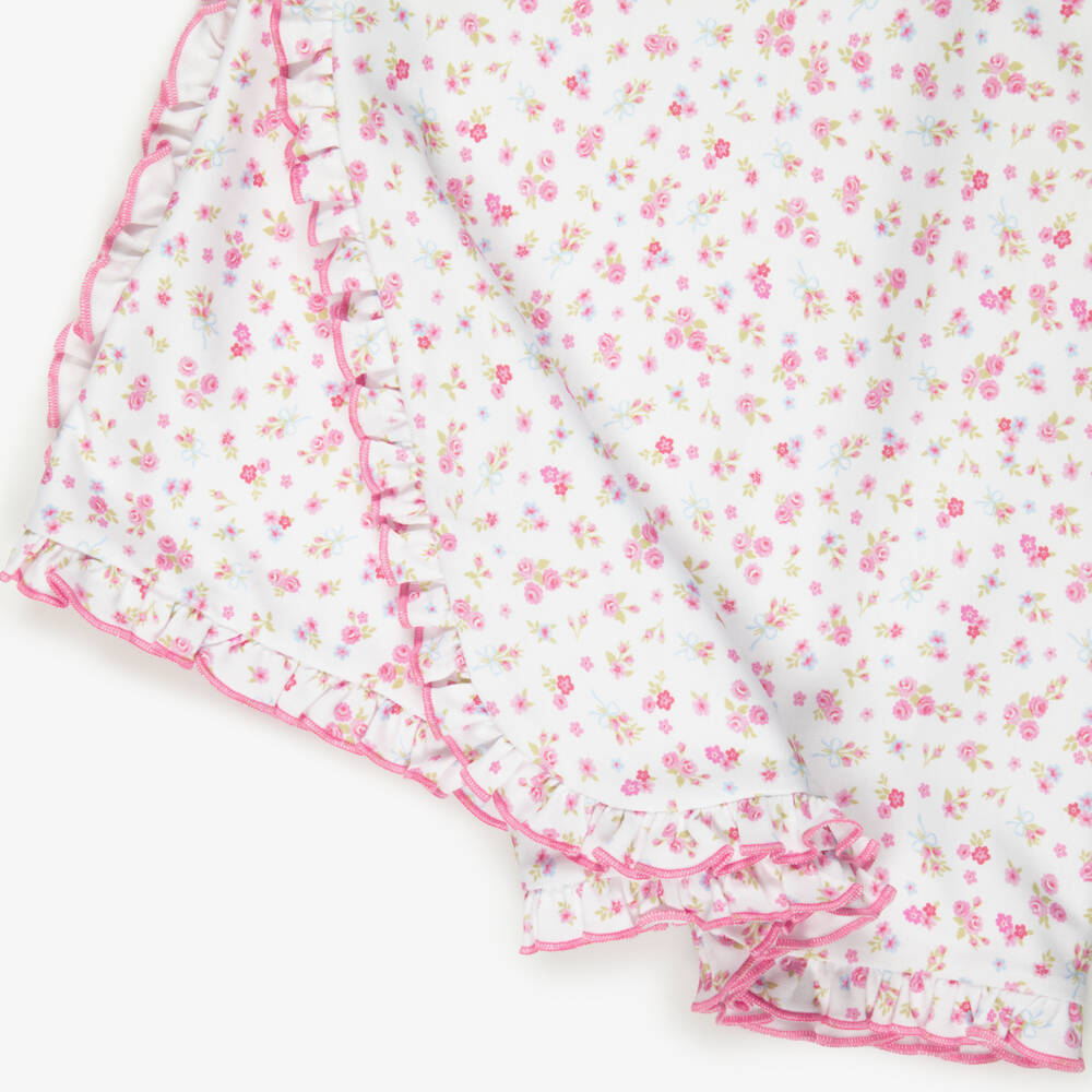Kissy Kissy-Baby Girls Rose Renaissance Pima Cotton Blanket (73cm) | Childrensalon