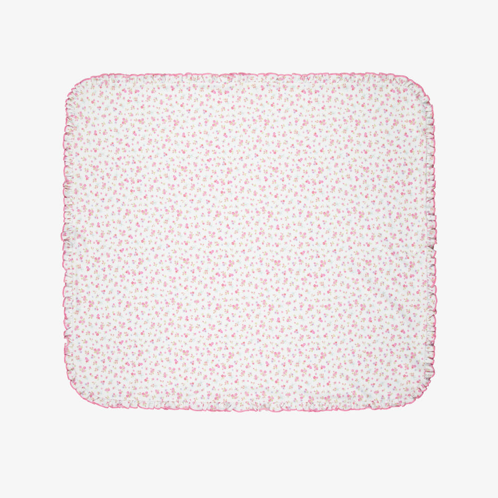 Kissy Kissy-Baby Girls Rose Renaissance Pima Cotton Blanket (73cm) | Childrensalon