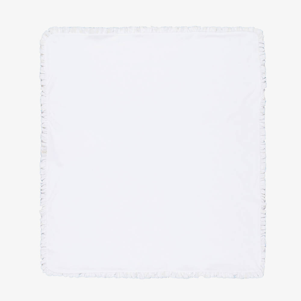 Kissy Kissy-Одеяло белое из пима хлопка с лимонными цветами для малышек (73см) | Childrensalon