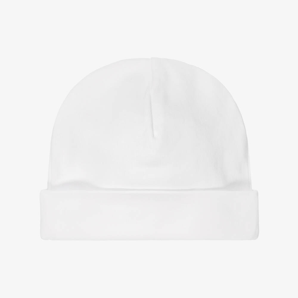 Kissy Kissy-Baby Girls White & Pink Fall Blooms Pima Cotton Hat | Childrensalon