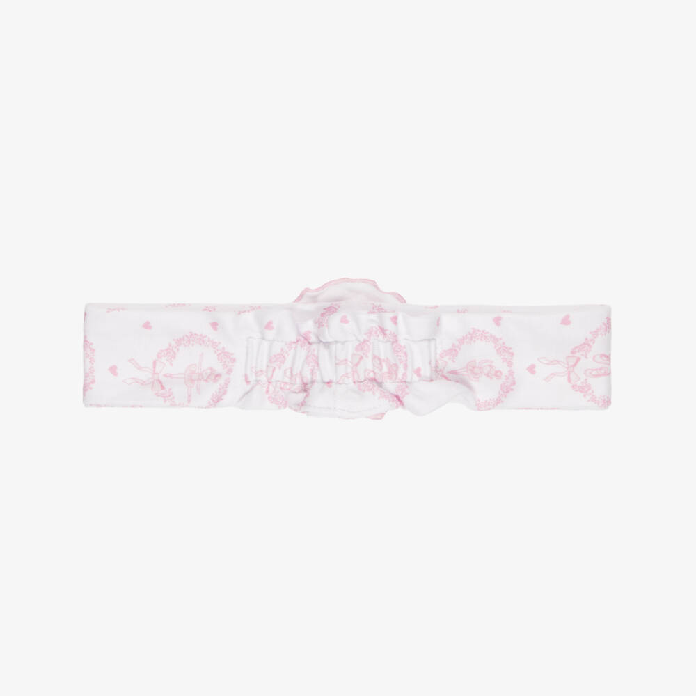 Kissy Kissy-Baby Girls White & Pink Petite Pirouettes Headband | Childrensalon