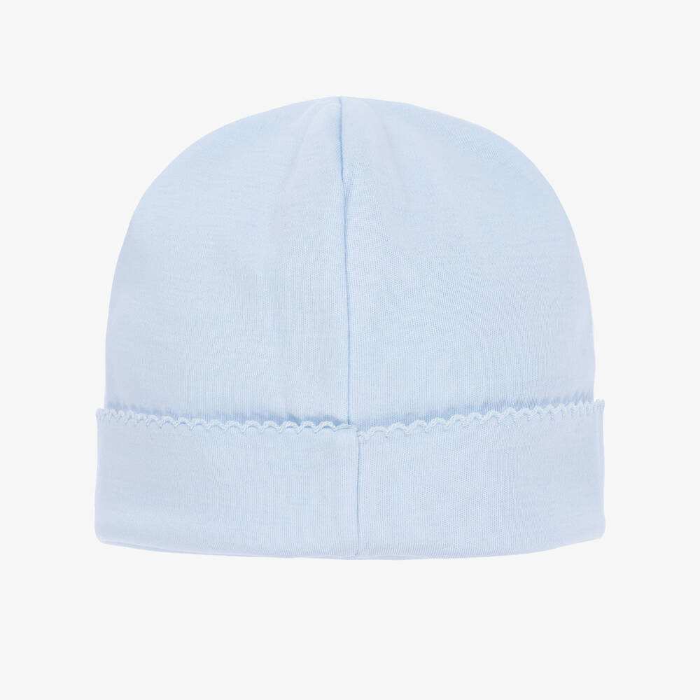 Kissy Kissy-Blue Pima Cotton Baby Hat | Childrensalon
