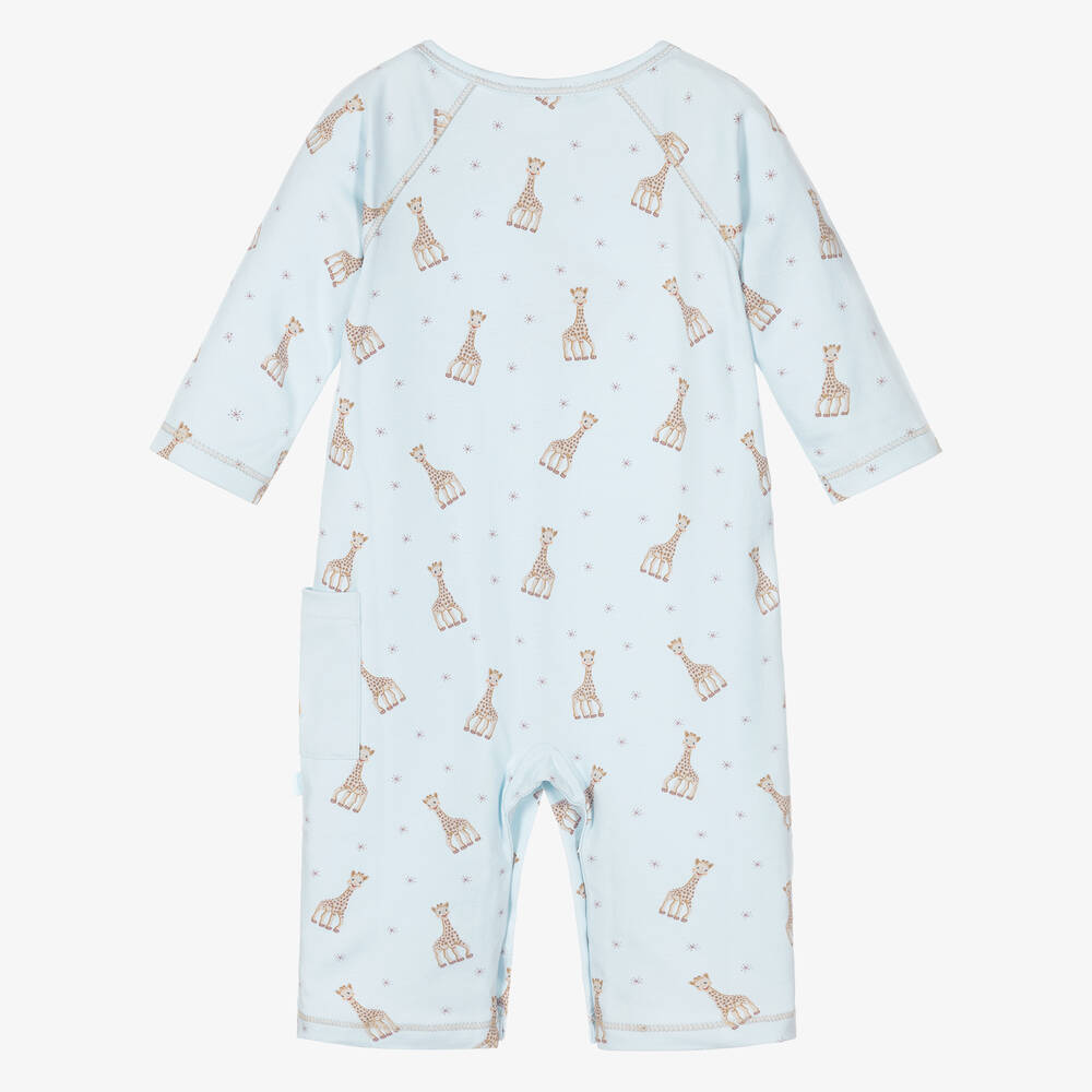 Kissy Kissy-Blue Pima Cotton Babygrow | Childrensalon