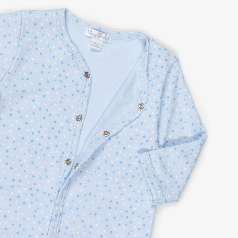 Kissy Kissy-طقم أفرول قطن ببما لون أزرق للأولاد | Childrensalon