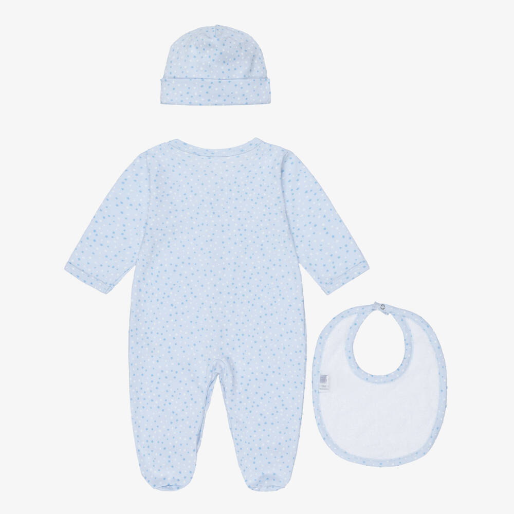 Kissy Kissy-طقم أفرول قطن ببما لون أزرق للأولاد | Childrensalon