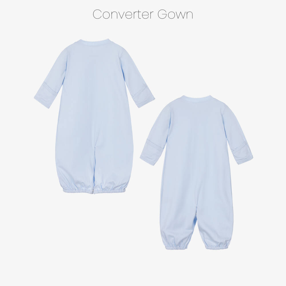 Kissy Kissy-Blue Pima Cotton Converter Gown | Childrensalon