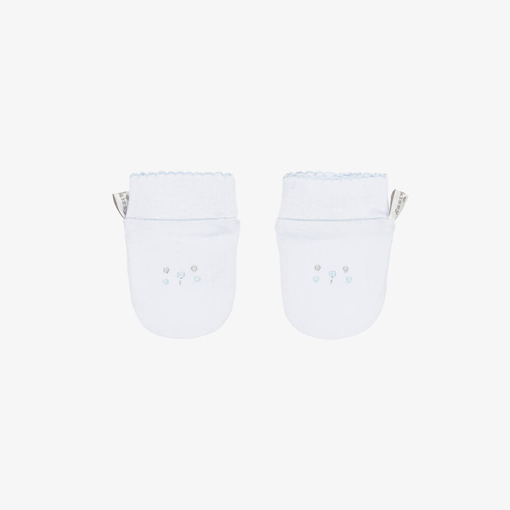 Kissy Kissy-قفازات خدش قطن بيما زرقاء | Childrensalon