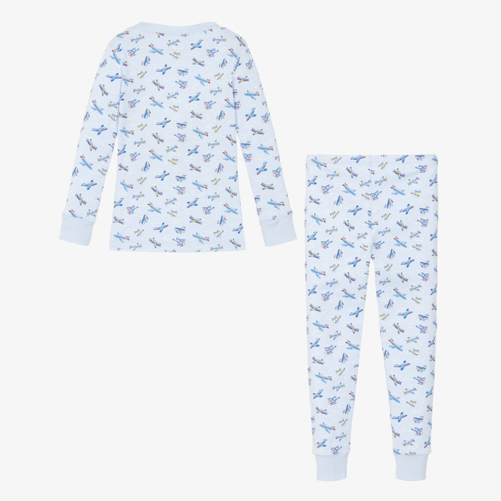 Kissy Kissy-Boys Blue Air Adventures Pima Cotton Pyjamas | Childrensalon