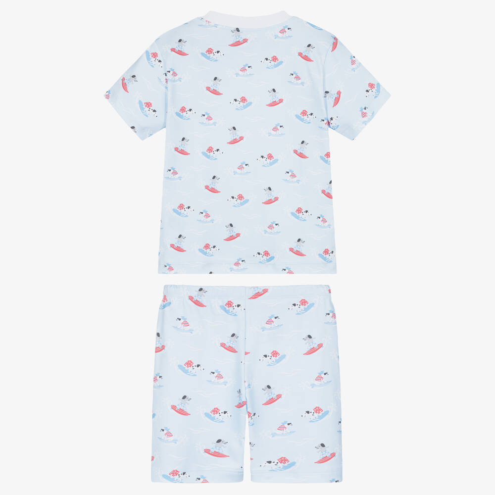 Kissy Kissy-Boys Blue Beach Pups Pima Cotton Pyjamas | Childrensalon