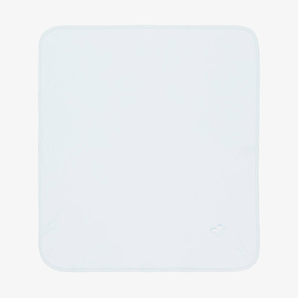 Kissy Kissy-Boys Blue Pima Cotton Blanket | Childrensalon