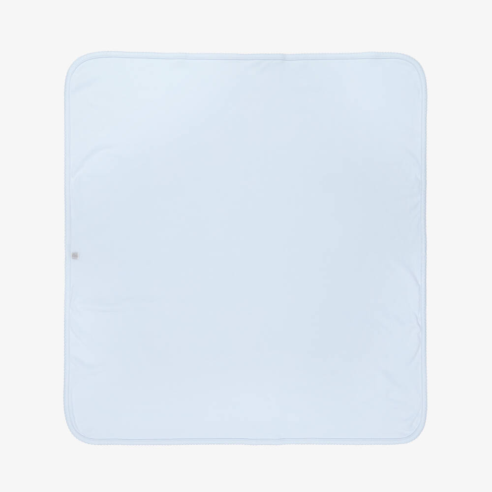 Kissy Kissy-Boys Blue Pima Cotton Blanket | Childrensalon