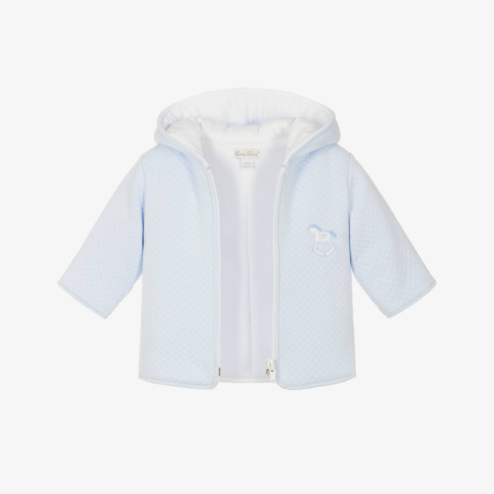 Kissy Kissy-معطف ركوب مبطن أزرق للأولاد | Childrensalon