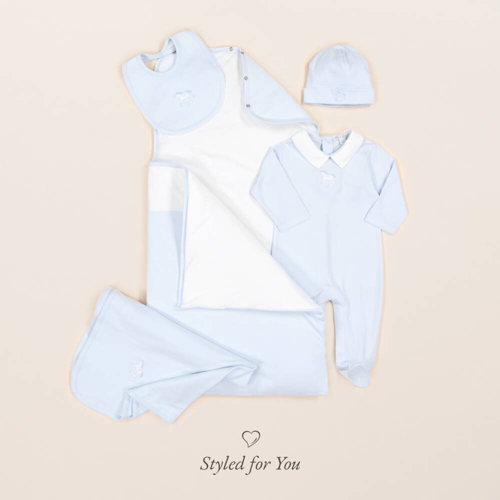 Kissy Kissy-Голубой боди с лошадкой для мальчиков | Childrensalon