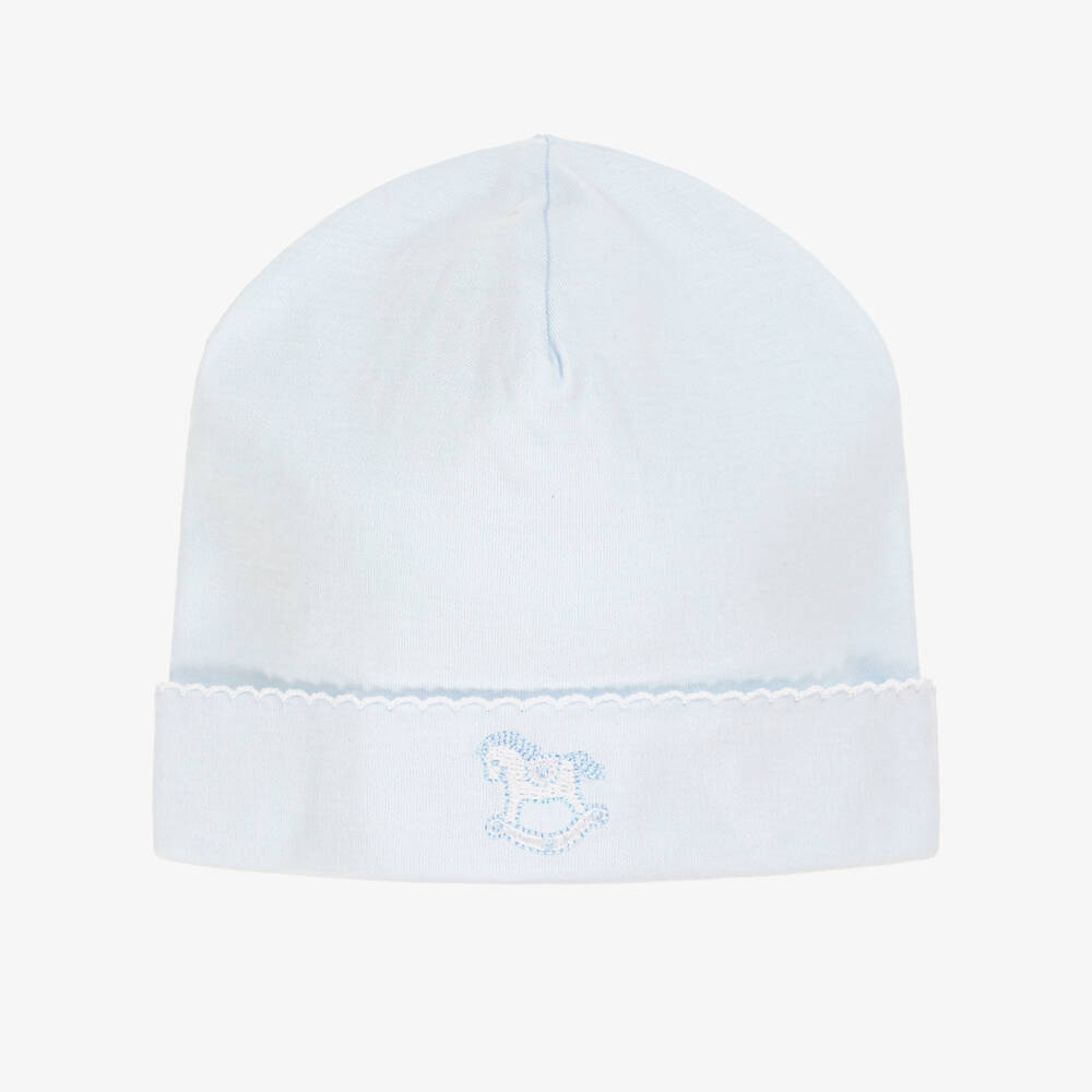 Kissy Kissy-قبعة قطنية زرقاء للأولاد بتصميم حصان هزاز | Childrensalon