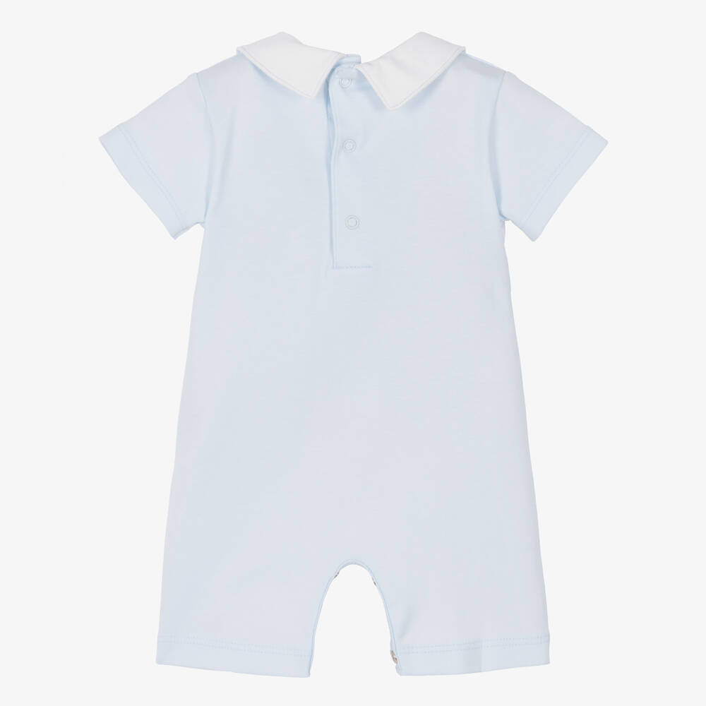 Kissy Kissy-Синий хлопковый комбинезон для мальчиков с вышивкой | Childrensalon