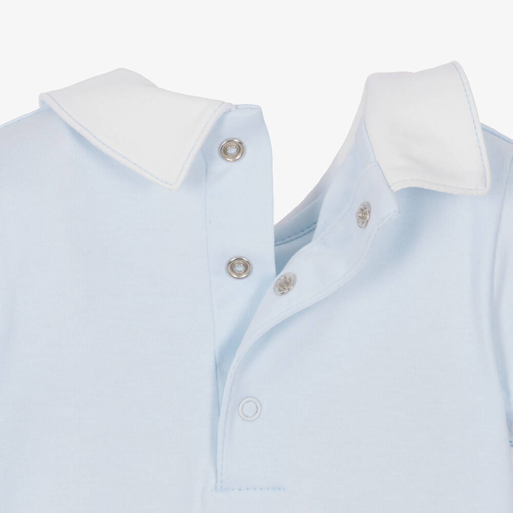 Kissy Kissy-Синий хлопковый комбинезон для мальчиков с вышивкой | Childrensalon