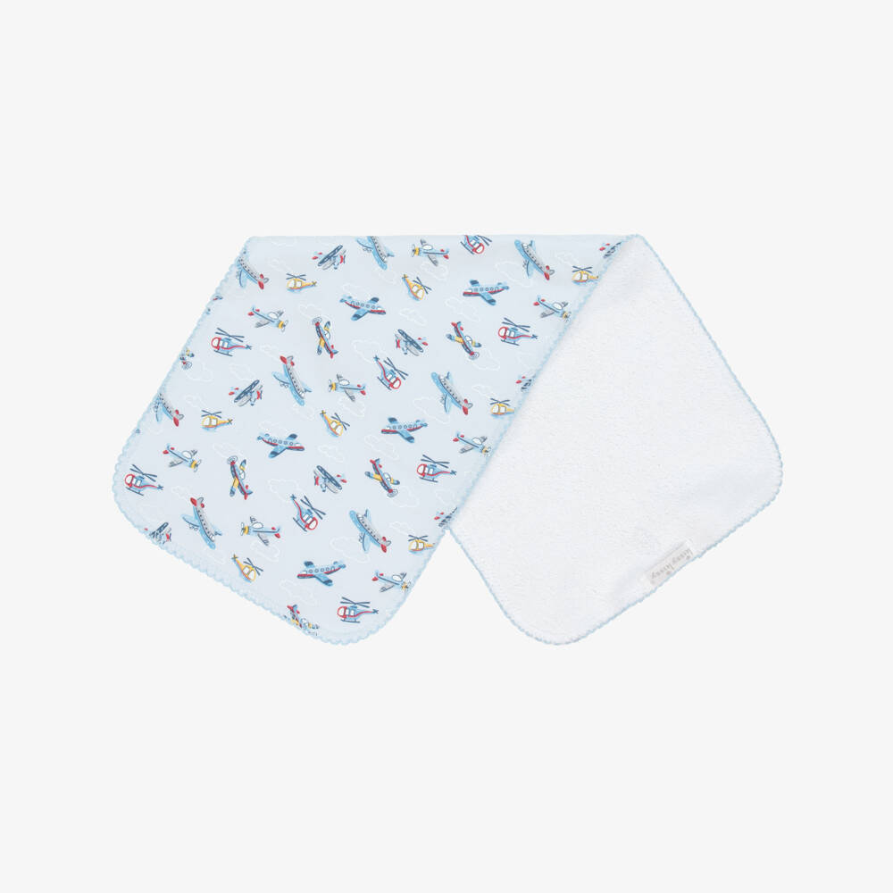 Kissy Kissy-Boys Pale Blue Airplane Muslin | Childrensalon