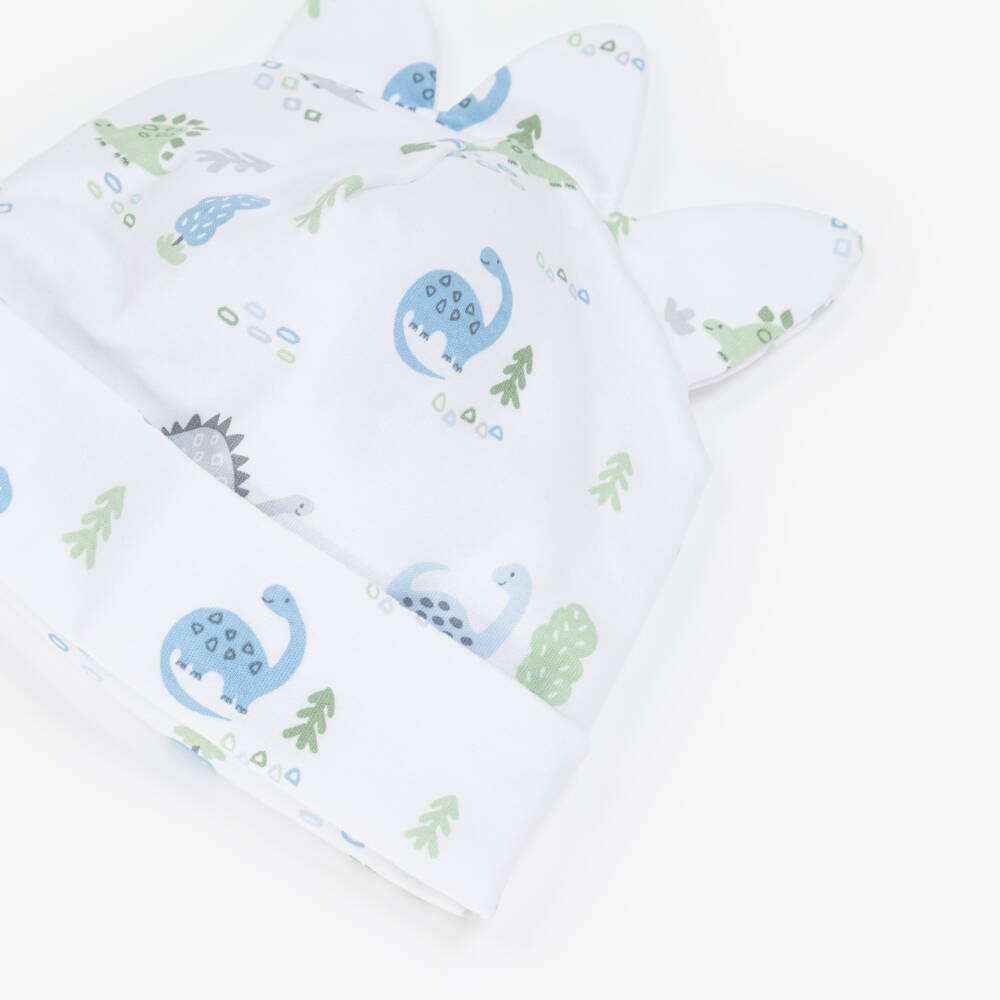 Kissy Kissy-Шляпа с динозаврами белая и синяя для мальчиков | Childrensalon