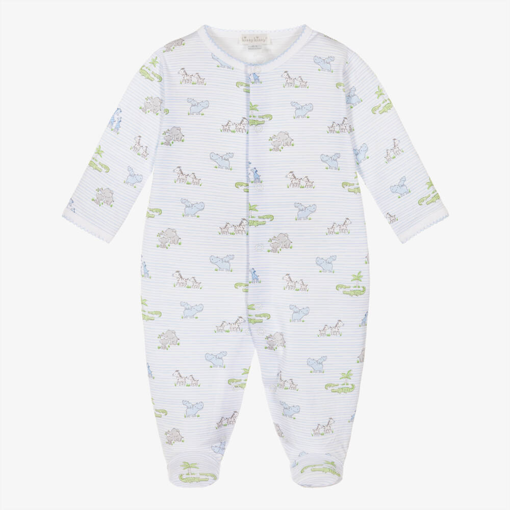 Kissy Kissy-أفرول بيبي أزرق سفاري للأولاد من بيما | Childrensalon