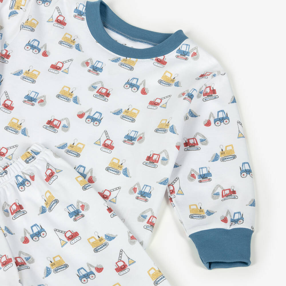 Kissy Kissy-Boys White Diggers Cotton Pyjamas | Childrensalon