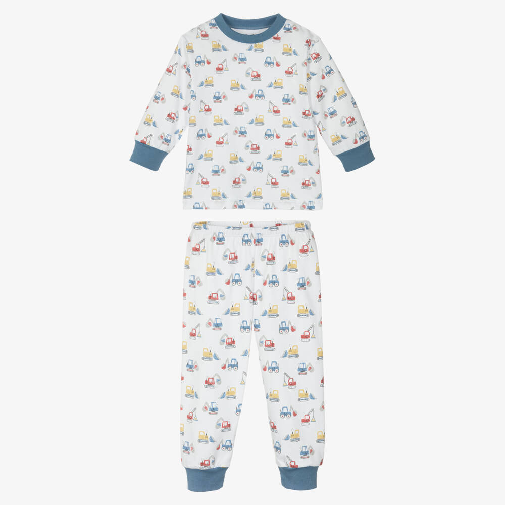 Kissy Kissy-Boys White Diggers Cotton Pyjamas | Childrensalon