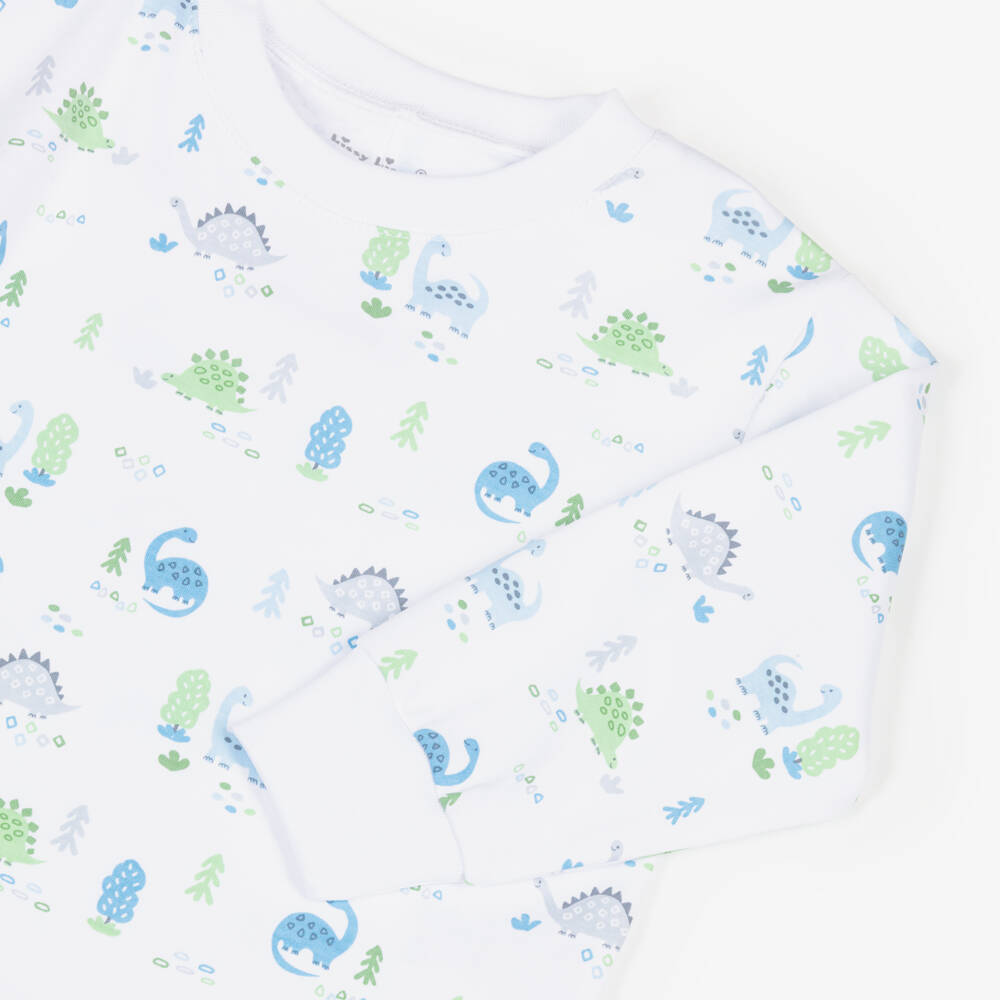 Kissy Kissy-Boys White Dinosaur Print Pyjamas | Childrensalon