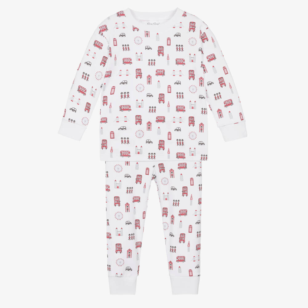 Kissy Kissy-Пижама для мальчиков Белая Лондонское Приключение | Childrensalon