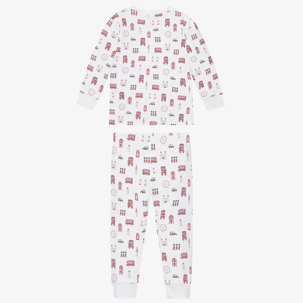 Kissy Kissy-بيجاما مغامرات لندن بيضاء للأولاد | Childrensalon