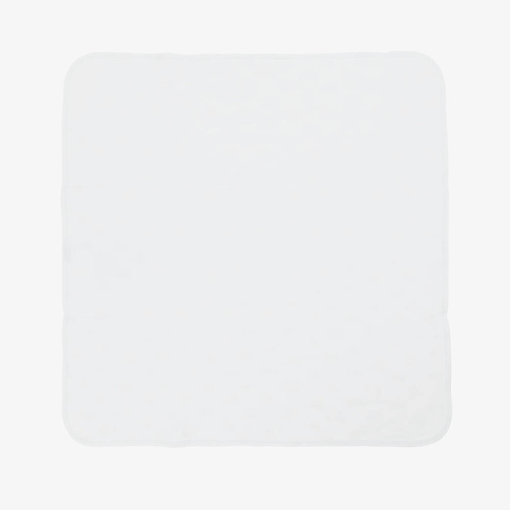 Kissy Kissy-Boys White Pima Cotton Construction Diggers Blanket (73cm) | Childrensalon