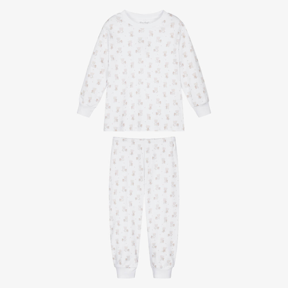 Kissy Kissy-بيجاما قطن بيما لون أبيض للأولاد | Childrensalon