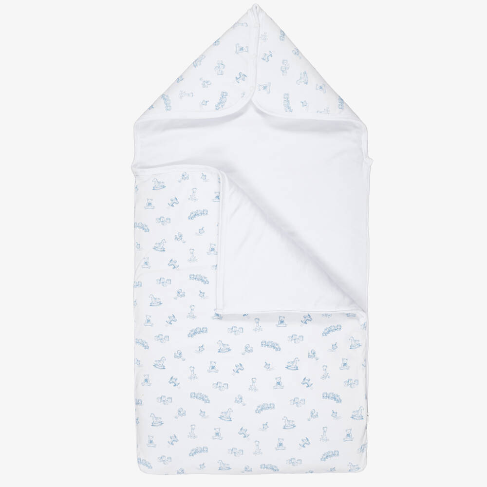 Kissy Kissy-Boys White Pima Cotton Vintage Toy Treasures Nest (77cm) | Childrensalon