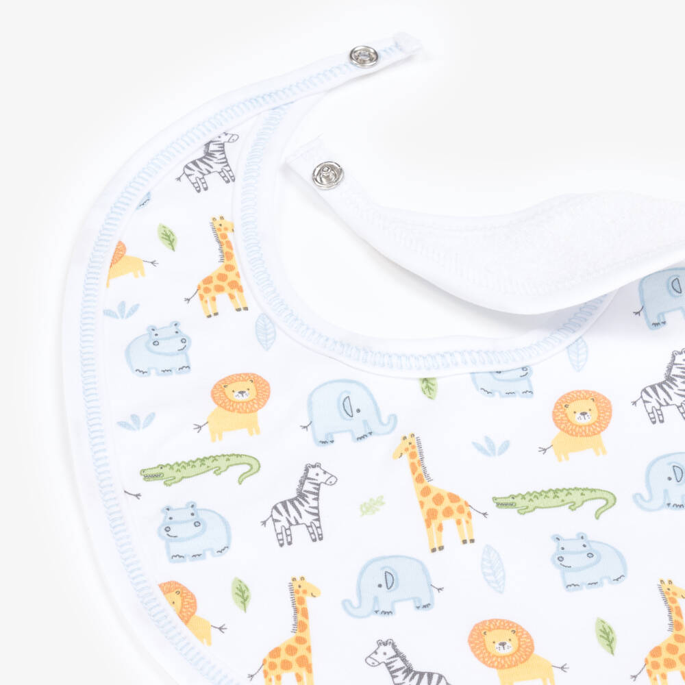 Kissy Kissy-Белый нагрудник Safari Adventure для мальчиков | Childrensalon