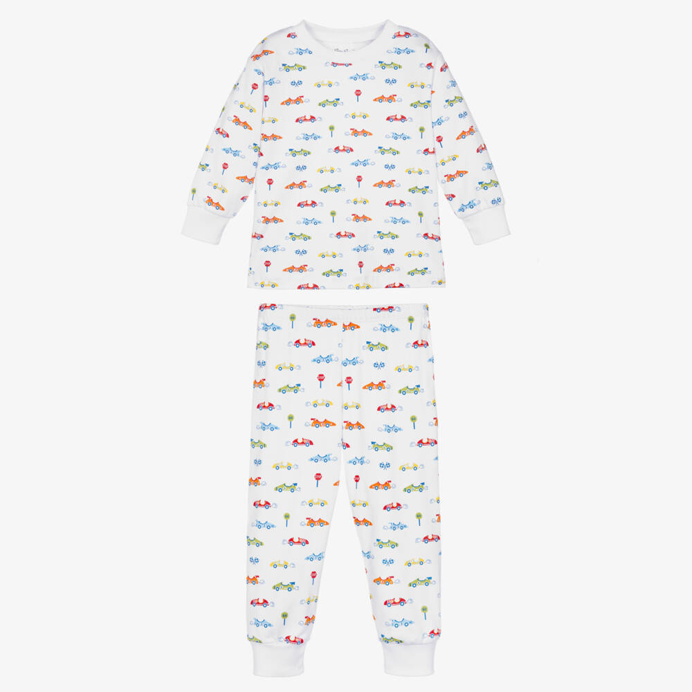 Kissy Kissy-بيجاما طويلة قطن بيما لون أبيض للأولاد | Childrensalon