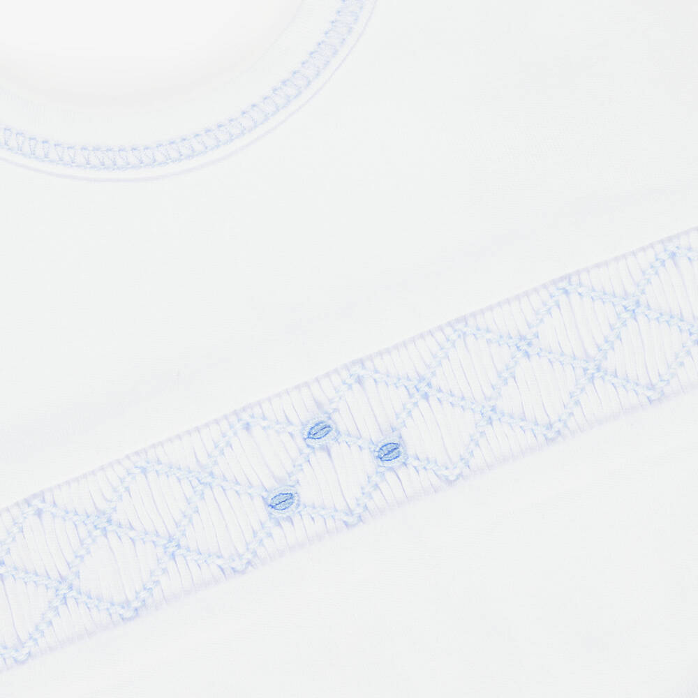 Kissy Kissy-Слюнявчик из белого хлопка с вышивкой для мальчиков | Childrensalon